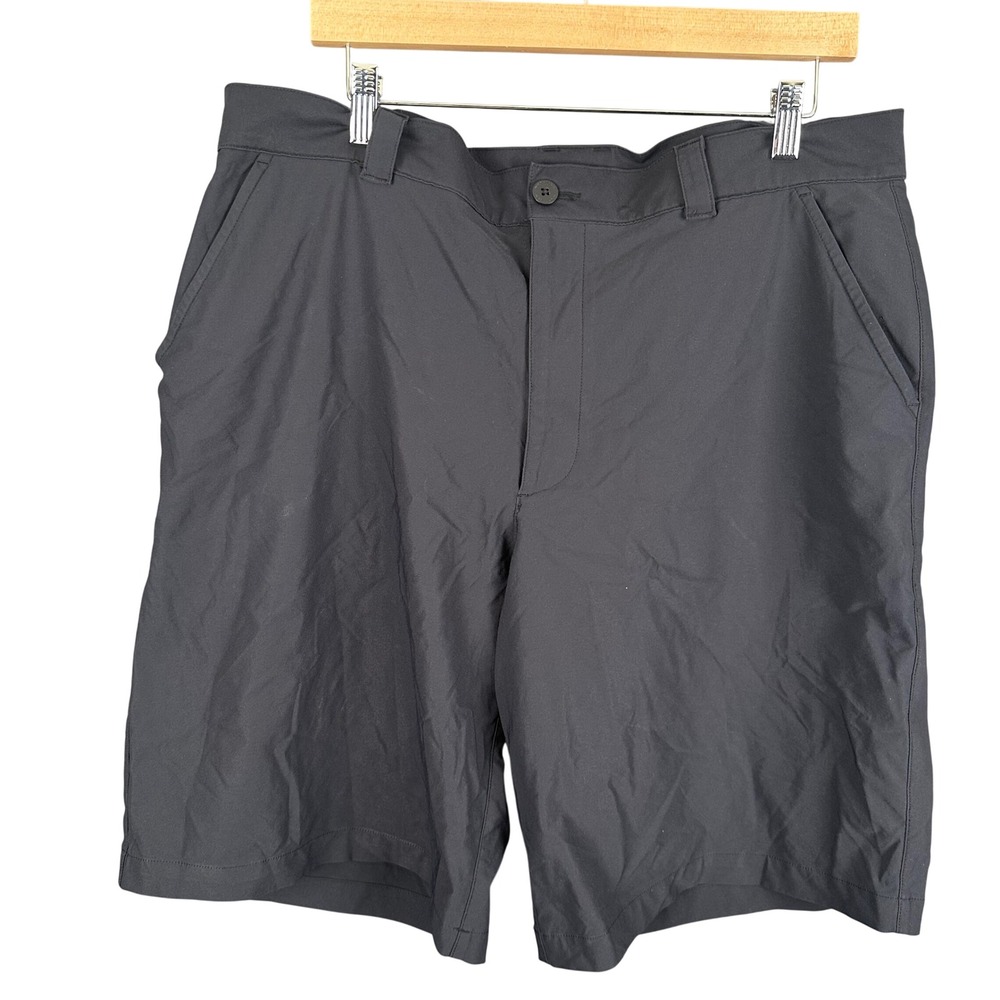 Under Armour Mens Match Play Golf Shorts Black Performance Stretch Size 38